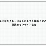 電気ケトルに水を入れっぱなしにしてた時のカビの危険性は？見逃せないサインとは